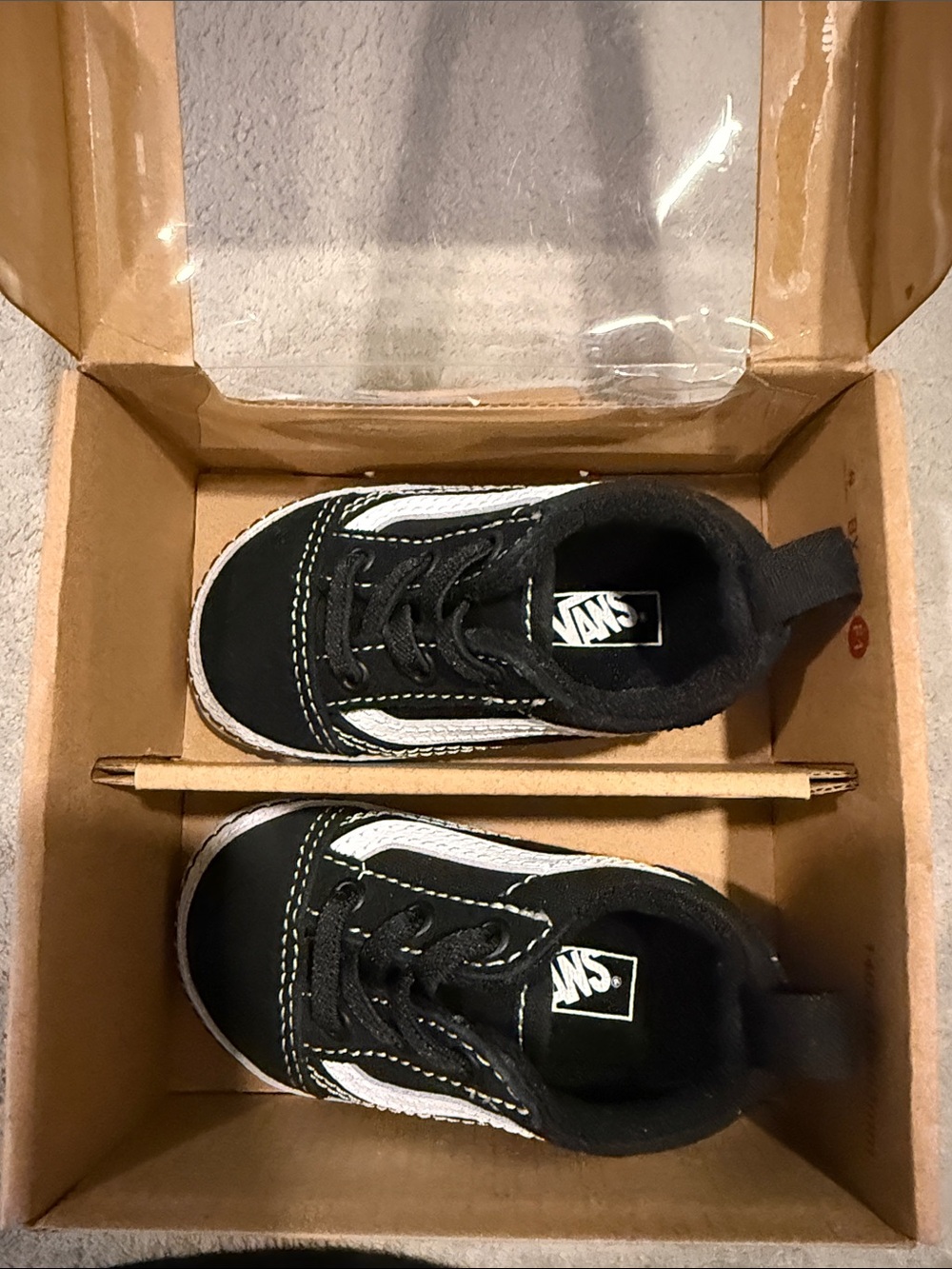 Vans Kids Black and White Classic Skate Sneakers